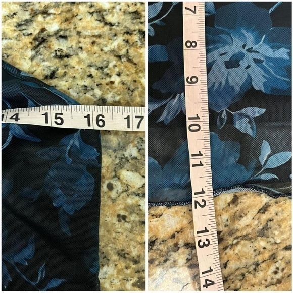 Women's Blue Floral Cami Top - Picture 5 of 8